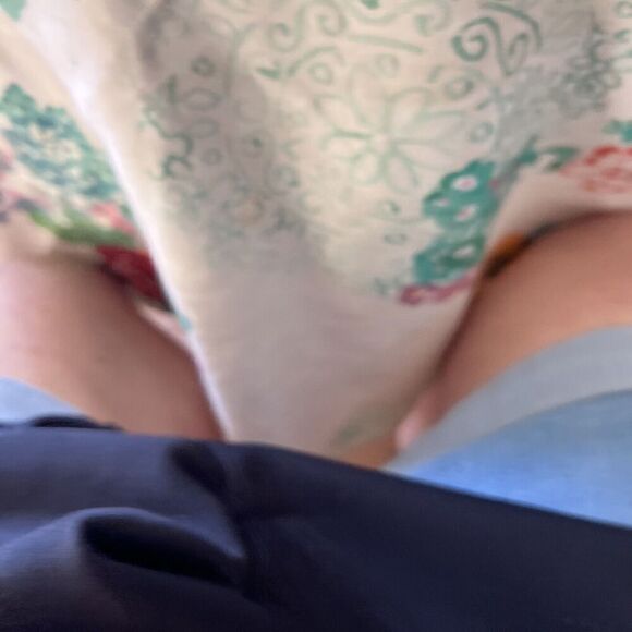 RARE Maya Negri Womens Medium Israeli Designer Black Pants Brocade Inset Inseam - Picture 13 of 13